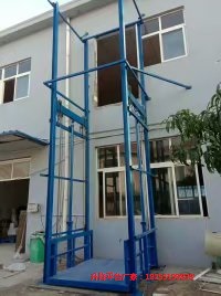 广东阳江亿盛生物订购的室外升降货梯安装完毕