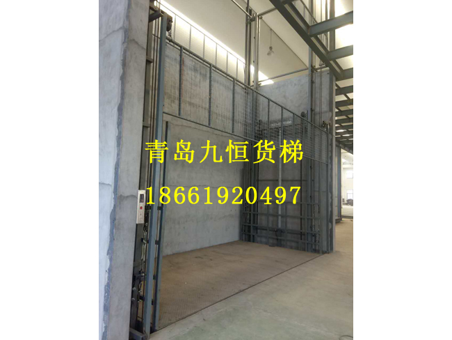 浙江绍兴6米宽的货梯安装完毕